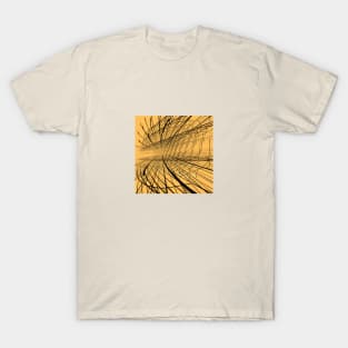 Rays - Modern Art Design | Lines | Orange and Black T-Shirt